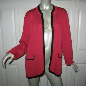 MISOOK Orange & Black Open Front Jacket 2X New